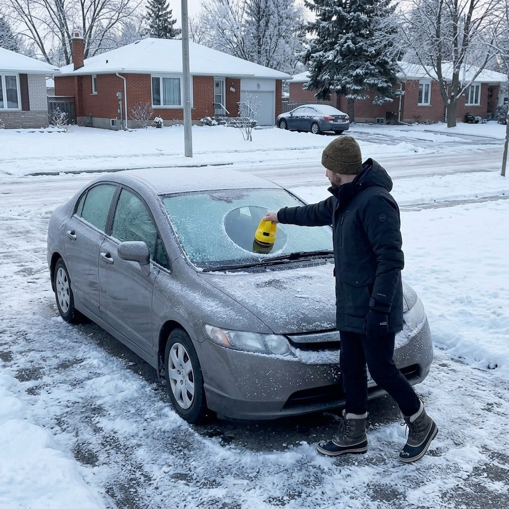 Raspador eléctrico quita-hielo para el coche